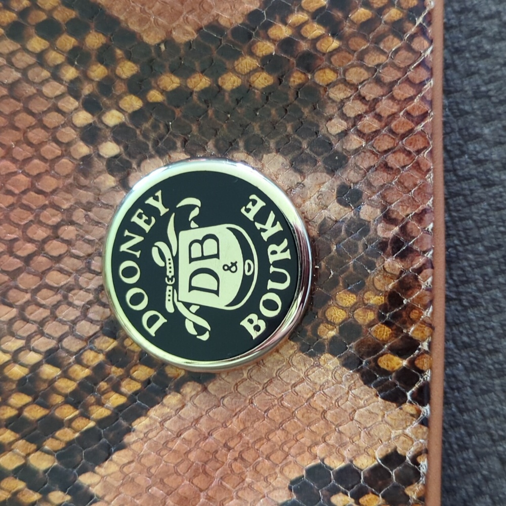 Dooney And Bourke Brown Python Wristlet - image 3